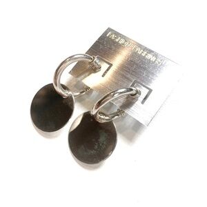 Silver Round Earrings New With Tags NWT